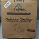 Favoyard Outdoor Seat Cushion Set 24 x 24 Inch Water-Resistant & Fade-Resistant Patio Furniture Cushions with Removable Cover Deep Seat & Back Cushion with Tie Straps for Chair Sofa