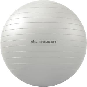 Trideer Exercise Ball for Yoga, Pilates & Fitness Stability Ball Equipment for Home Gym & Office Chair, Core & Balance Training Accessories, Physical Therapy Equipment, Quick Pump Included, 5 Sizes (White)
