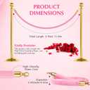 Riakrum 4 Pieces Pink Velvet Stanchion Rope 5 Feet Velvet Ropes with Gold Clasps for Party Hotels Wedding Movie Theaters Grand Openings Crowd Control Barrier Supplies