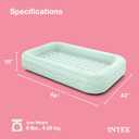 Intex Kids Travel Air Mattress Inflatable Bed with Raised Sides and Hand Pump - Portable Blow-Up Toddler Traveler Bed for Children's Naps or Sleep, 66"L x 42"W x 10"Th