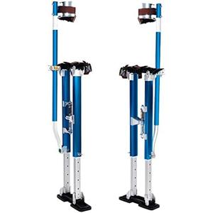 Painting Drywall Stilts,Adjustable Aluminum Tool Stilt for Plastering,24" - 40" Sheetrock Stilts,Professional Drywall Stilts, Blue