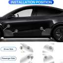 6PCS Paint Protection Film for Tesla 2021-2026 Model Y 2025 2026 Model Y Juniper Partial Rear Door Protection Film Kit Front Door Area Paint Durable Thick Clear PPF for Tesla Accessories