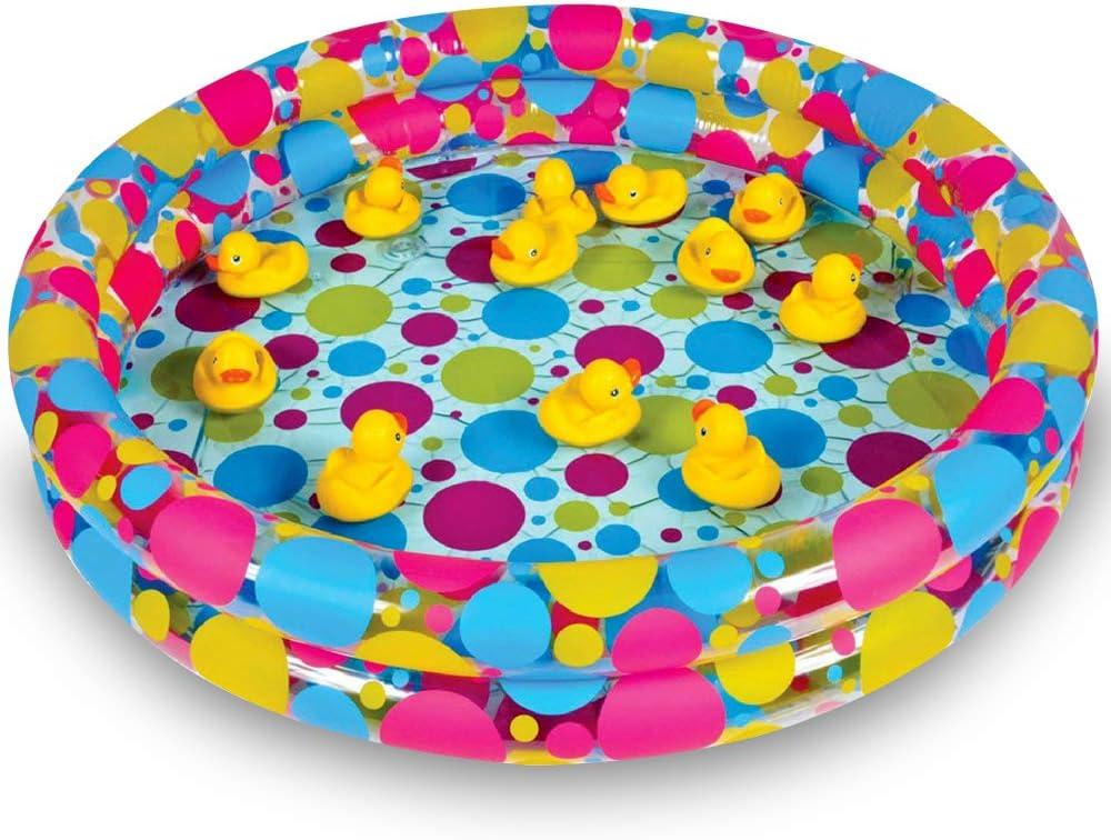 ArtCreativity Duck Pond Carnival Game Pool  3ft Mini Inflatable Duck Pool for Kids, Durable Kiddie Pool for Outdoor Water Fun, Carnival Party Supplies, Duck Matching Games (Ducks Not Included)