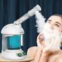Facial Steamer - Ozone Steamer with 360 Rotatable Arm - 40 Min Steam Time - Humidifier - Unclogs Pores - Blackheads - Portable Facial Steamer for Personal Care Use at Home or Salon,White