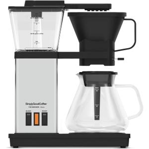 Simply Good Coffee Coffee Maker / Coffee Machine. 8 Cup Automatic Drip Pour Over Coffee Brewer. Easy To Use, Gold Cup Standard. Black/Stainless Steel