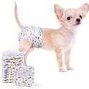 MICOOYO Disposable Dog Diapers Female, Doggie Diapers for Dogs Female, Super Absorbent Pet Diaper with Foam Tail Hole for Heat, Comfortable Puppy Diaper (20Count, XSmall)