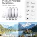 Retro Oval Sunglasses for Women - Trendy Polarized Sun Glasses UV400 Protection Shades Fashion Metal Frame (A4 Gold/Grey Lens & Silver/Grey Lens)