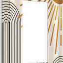 Mid Century Beige Boho Abstract Sun 1 Gang Rocker Light Switch Covers Vintage Arch Quad Single Decora Outlet Wall Plate Decorative Switchplate Faceplate GFCI for Country Bathroom Bedroom Decor (1-Gang Rocker /5 x 3 IN)