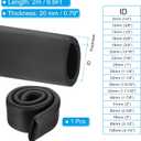PATIKIL 4-1/4"(108mm) ID x 6.6Ft Pipe Insulation Foam Tube, Pipe Cover Wrap Roll Bar Padding Tubing for Handle Grip HVAC Outdoor Air Conditioner Units, Black