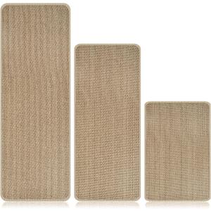 Olgaa Kitchen Rugs Sets of 3 for Floor Non Slip Kitchen Rugs Mats for Kitchen Floor Absorbent and Stain Resistant Kitchen Runner Rugs Rubber Backing Non Skid Washable Rugs Front of Sink (Linen)
