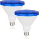 LED Par38 Blue Light Bulb - 15W(100Watt Equivalent) Blue LED Light Bulbs, E26 Base Flood Light Bulbs Perfect for Party Decoration, Porch, Home Lighting, Halloween, Christmas, Outdoor, 2 Pack