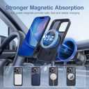 Mitywah for iPhone 16 Pro Case with Stand, 2X [Tempered Glass Screen Protector] Military-Grade Drop Protection N52 Magnetic Phone Case, Matte Translucent Slim Case Skin-Friendly Touch, Black