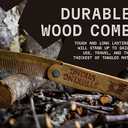 Striking Viking Folding Wooden Comb for Men - Sandalwood Switchblade Beard Comb for Grooming and Styling - Use Dry or With Oils & Balms