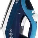 BLACK+DECKER Steam Iron for Clothes with Retractable Cord, Vertical Steaming, Anti-Drip Design, Spray Mist and Auto Clean Button, 1200W (12.72" x 5.63" x 6.30")