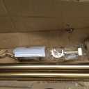 Heavy Duty Curtain Rods,1 1/4" Large Diameter Premium Nonadjustable Curtain Rod,96in/8ft Custom Window Treatment Rods with Durable Aluminum Brackets and End Caps,Gold Finish