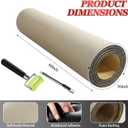 Self-Adhesive Auto Headliner Fabric 36 x 60 Inch Mesh Headliner Replacement with Foam Backing Auto Roof Replacement Material with Roller and Knife for Car Truck SUV Rv Roof DIY(Beige)