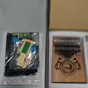 Kalimba 17 Key Thumb Piano, Portable Mahogany Mbira Finger Piano with Instruction, Carrying Bag, Tune Hammer, Holiday Gift for Kids, Light Brown - Musical Instruments for Kids
