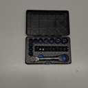 LABEARLow Profile 120Tooth Reversible Ratchet wrench socket set, Nonslip socket, for Rounded/Standard bolt, 31pcs Low Profile Socket Set