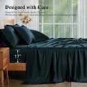 Full Size Sheet Set, Viscose Bamboo Sheets for Bed Set 4pcs, 100% Viscose Derived from Bamboo, Hotel Luxury Silky & Cooling for Hot Sleepers, Deep Pocket Up to 17", Navy Blue