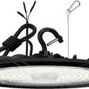 UFO LED High Bay Light Dimmable 150W 24000LM/120W/100W Adjustable Commercial Bay Lighting 6000K/5000K/4000K Plug-in for Factory Warehouse Garage Workshop