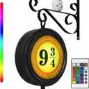 Lifnatty Platform Sign Lamp with Owl, Vintage Hanging Halloween Decorations, RGB 16 Color Dimmable Night Light, Home Room Decor, Gift for Christmas, Birthday or Movie Fan Magic Lamp Kids Gift