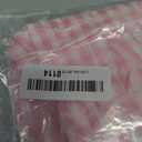 QUNBZOU Plaid Mini Skirt with Sexy Lace A-line Hem - Anime Cosplay Checkered Gingham Skirt XL