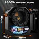 Wall Mounted Pressure Washer with 100FT Retractable Hose, 5-Stage Adjustable Pressure, Foam Cannon & 5 Nozzles for Car, Lane, Patio Cleaning Orange (Amber)