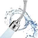 Sink Faucet Attachment, Movable Kithchen Faucet Head 360 Rotatable Faucet Sprayer Head Replacement Water Saving Faucet Extender,Anti -Splash,3 Modes, Chrome Faucet Head for Kitchen and Bathroom