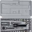Performance Tool W1173 SAE/Metric 40-Piece SAE and Metric Socket Set, 1/4-Inch & 3/8-Inch Drive