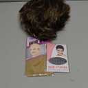 SEVENCOLORS Short Dark Brown Mixed Blonde Pixie Cut Wigs for Women Synthetic Layered Highlight Wigs with Bangs Natural Hair Replacement Wig