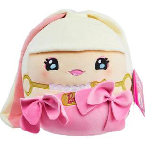 Barbie Cuutopia Plush, 10-inch Soft Pillow Doll with Iconic Look, Plus Tactile Felt Pink Bows & Long Ponytail, Collectible Toy