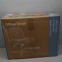 DUMOS Criss Cross Chair Legged Office Wide Comfy Desk Seat, No Wheels Armless Computer Task Seating, Swivel Vanity Home Height Adjustable (Beige)