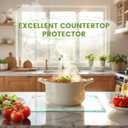 Glass Cutting Board for Kitchen Counter, HQAUT Tempered Glass Cutting Board for Countertop with Non-Slip Feet, Scratch, Heat and Shatter Resistant, Easy to Clean, (5''x7'',8''x10",10''x14'') (set of 4)