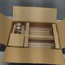 Rose Gold Taper Candle Holder Set, 3pcs Glass Hurricane Tall Candlestick Holders, Vintage Candelabra, Premium Gift Set for Home Decor Aesthetic, Birthday Parties, Weddings & Christmas Decorations