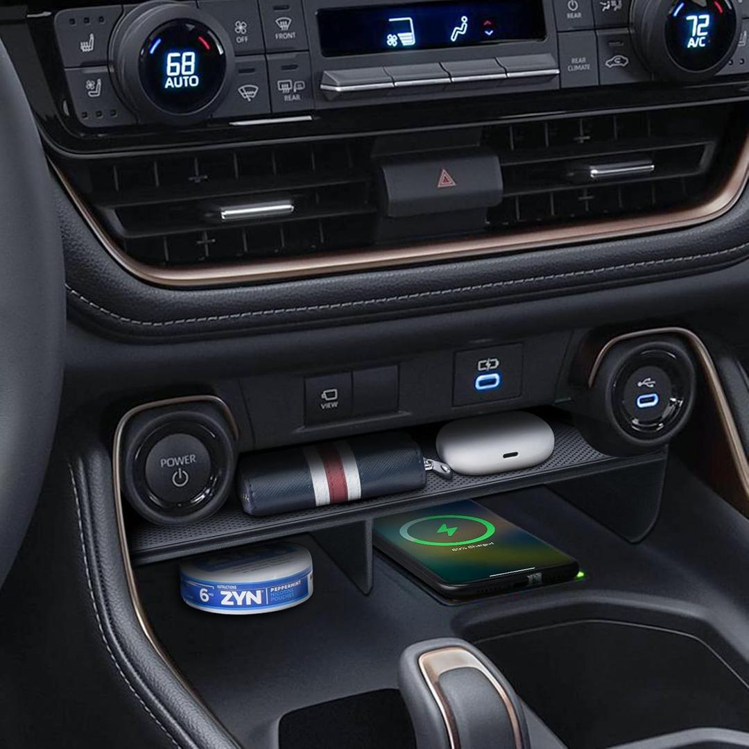 EDBETOS Center Console Organizer for 2023 2024 2025 Toyota Grand Highlander Console Insert Divider Tray Secondary Storage Cubby for Phone Key Wallet, ABS Interior Accessories (Not for Highlander)