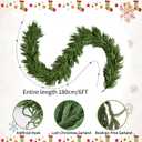 Christmas Cedar Garlands, Artificial Pine Cypress Greenery Garland, Christmas Decorations Holiday Indoor Outdoor Decor Winter Garland, 6FT