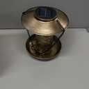 SWEETFULL Solar Bird Feeder for Outdoors Hanging, Metal Wild Bird Feeder for Cardinals Solar Garden Lantern with S Hook as Gift Ideas for Bird Lovers (2LBs Heavy Duty Weather Resistance birdfeeders) (8"x8")