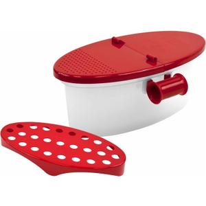 Versatile Microwave Pasta Boat, Sturdy Food Grade Heat Resistant PP Material, Pasta Cooker Vegetable Steamer Boat Strainer, Massive Capacity Up To 5 Pounds