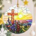 Religious Christmas Ornament, Christmas Tree Ornaments, Keepsake Ornaments, Holiday Decor, Cross Gift, Christian Gift, Religious Gifts, Holiday or Xmas Gifts