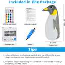 SUPERNIGHT Halloween LED Inflatables Solar Penguin Outdoor Decorations, 2-Pack Solar Light with 16 Color, Yard Wizard Tumbler Toy with Built-in LEDs for Indoor Party Garden Lawn Decor