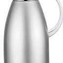 61oz Coffee Carafe Airpot Insulated Coffee Urn Stainless Steel Vacuum Thermal Pot Flask for Coffee, Hot Water, Tea, Hot Beverage - Keep 12 Hours Hot, 24 Hours Cold (Silver)