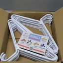 30pk Made in USA Strong Plastic Clothes Hangers Bulk | 30 Pack | Laundry Clothes Hanger | Coat Hangers Plastic | Heavy Duty Plastic Hanger for Closet and Clothing Hangars (White)