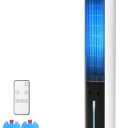 3-in-1 Evaporative Air Cooler, 12H Timer Cooling Fans that Blow Cold Air With 3L Water Tank, 50° Oscillating Tower Fan for Bedroom, Office with 3 Speeds, 2 Ice Pack, Remote Control