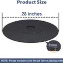 32" Round Fire Pit Lid Fits for Bonfire Pits up to 30", Metal Cover with Handle, All-Weather Resistance Outdoor Firepit Accessory, Smokeless Fire Pit Cover for Fire Tables