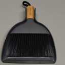 MR.SIGA Mini Dustpan and Brush Set, Portable Cleaning Brush and Dustpan Combo with Bamboo Handle, Gray, 1 Set