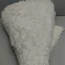 Ophanie Round Rug 4Ft Ivory Circle Area Rugs, Fluffy Fuzzy Small Bedroom Carpet 4 foot, Plush Shag Floor Cream Living Room Christmas Circular Aesthetic Decor for Kids Teen Boys Baby, Nursery,Classroom