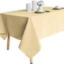 Obstal 210GSM Rectangle Table Cloth - Heavy Duty Water Proof Microfiber Tablecloth, Decorative Fabric Table Cover for Outdoor and Indoor Use (Champagne,54 x 54 Inch)