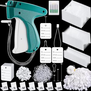 Chumia 3576 Pcs Stitch Tag Gun for Clothes, Quick Clothing Fixer, Tagging Gun with 3000 Barbs, 5 Needles and 100 Price Tags, Sewing Kit for Retail Stores, Garage Yard Sales(White)