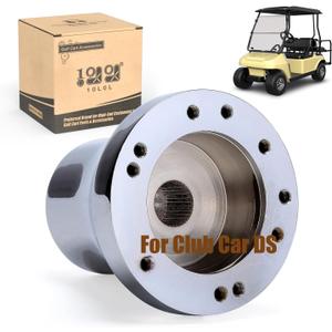 10L0L Golf Cart Steering Wheel Adapter Fits Club Car DS 5-6 Holes Golf Cart Steering Wheel - Sliver