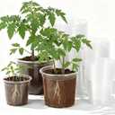 Clear Nursery Pots with Drainage, 30 Pack 4/5/6 Inch Plastic Pots for Indoor Plants, Transparent Seed Starter Pots, Clear Plant Pots with Drainage Holes, Pot Liners for Seedlings & Houseplants